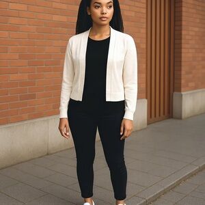 Calvin Klein White Knit Cardigan